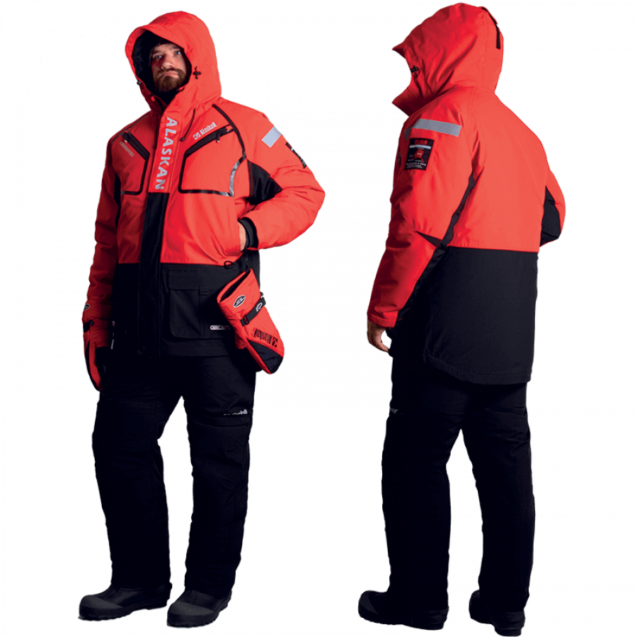 Traje invierno chaqueta y peto Alaskan Cherokee rojo/negro