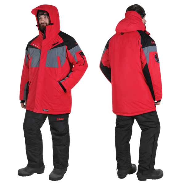 Traje invierno chaqueta y peto Alaskan Dakota rojo/gris/negro