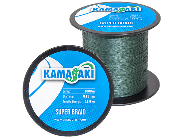 HILO TRENZADO KAMASAKI SUPER BRAIDED VERDE 1000M