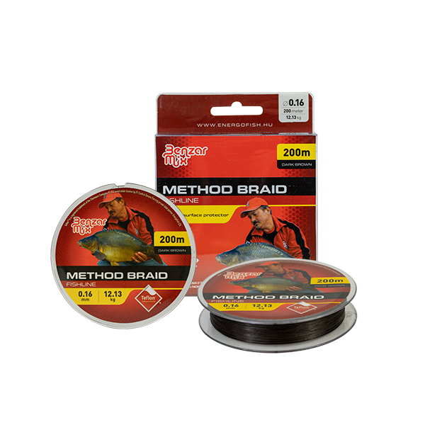 HILO TRENZADO BENZAR MIX METHOD BRAID TEFLON MARRÓN OSCURO 200M