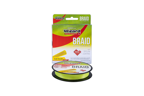 HILO TRENZADO WIZARD BRAID TEFLON FLUO AMARILLO 135M