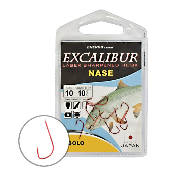 ANZUELO EXCALIBUR NASE BOLO ROJO