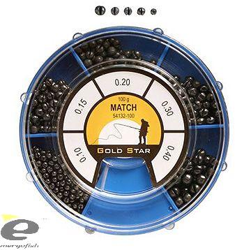SET PLOMO SPLIT SHOT COMPETICION MATCH GOLD STAR 100g - Imagen 2