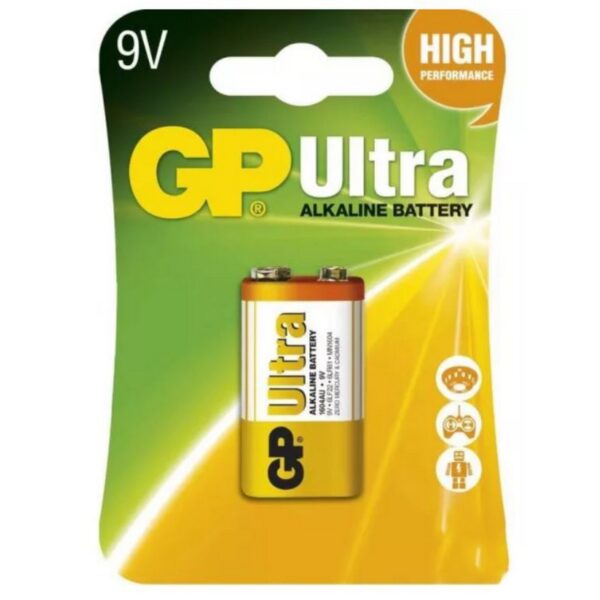 GP ULTRA ALKALI 9V-OS BATTERY