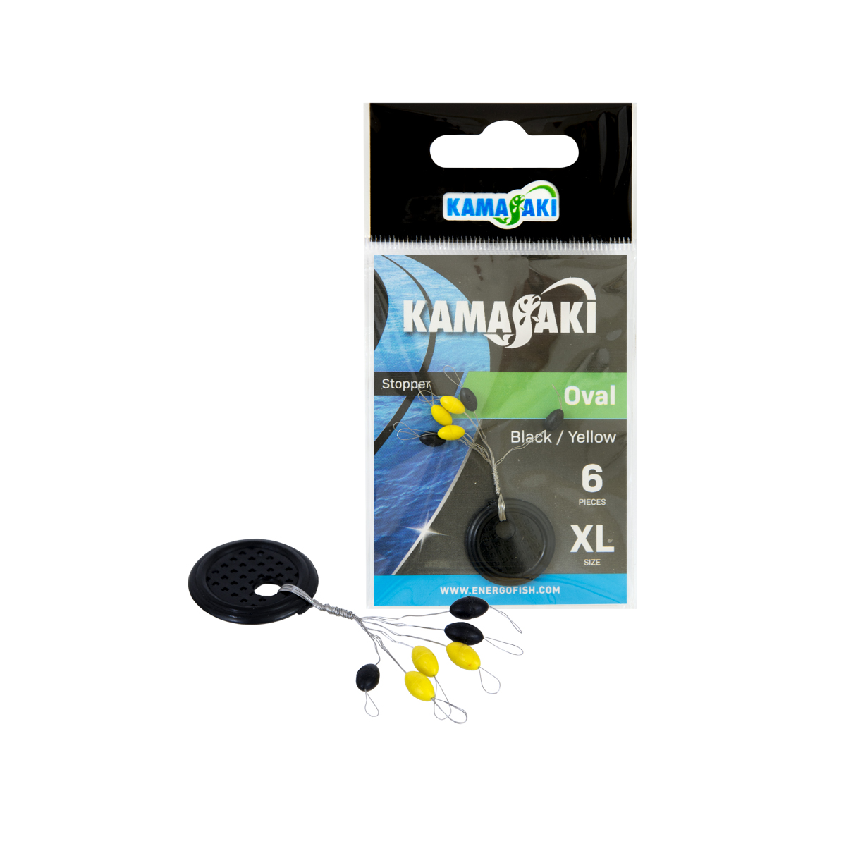 KAMASAKI CLASSIC STOPPER OVAL NEGRO/AMARILLO