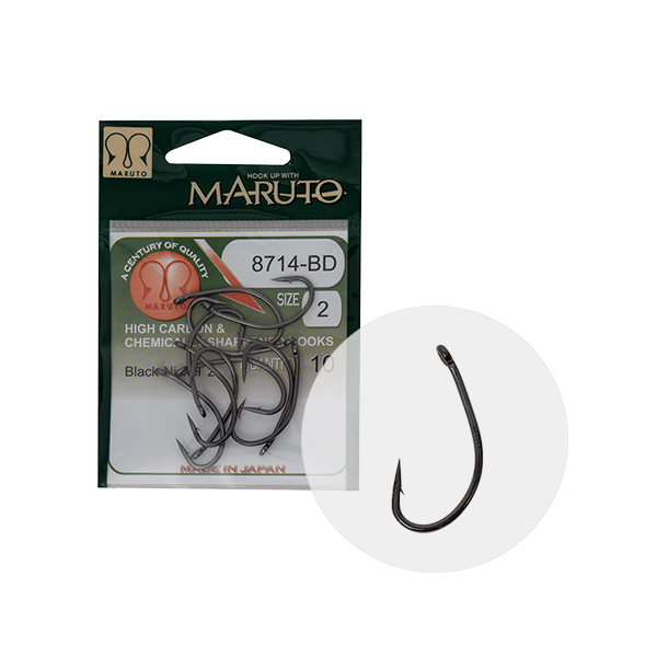 ANZUELO MARUTO 8714BD CARP HOOKS BLACK NICKEL