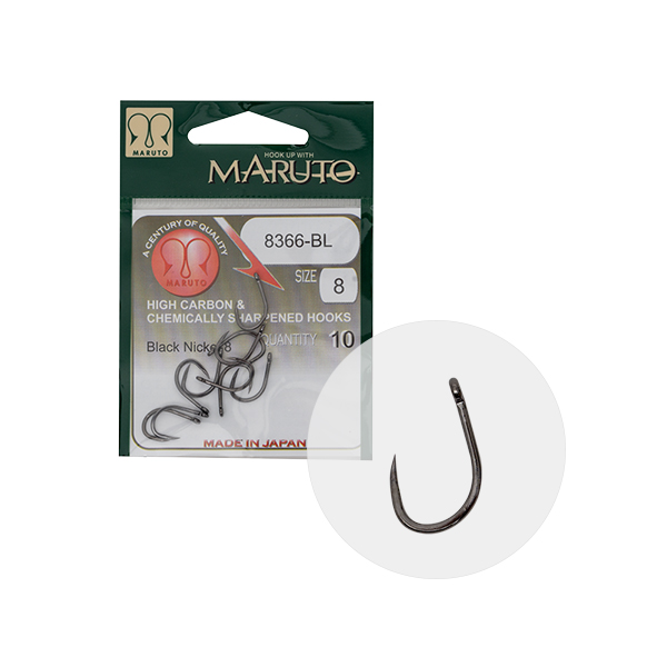 ANZUELO MARUTO 8366BL CARP HOOKS BLACK NICKEL