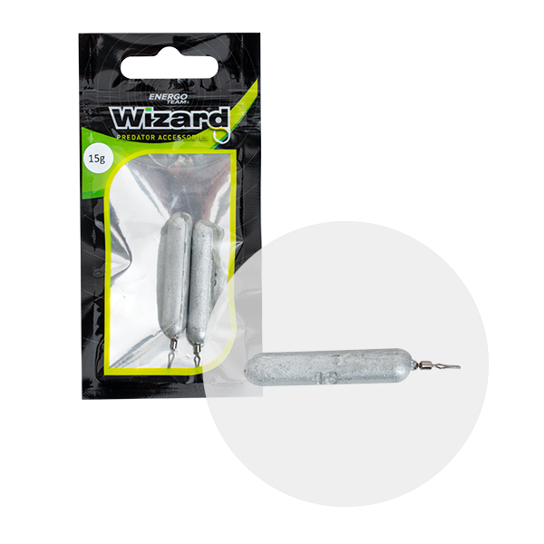 WIZARD DROP SHOT ALARGADO SIN PLOMO 2UDS/BOLSA