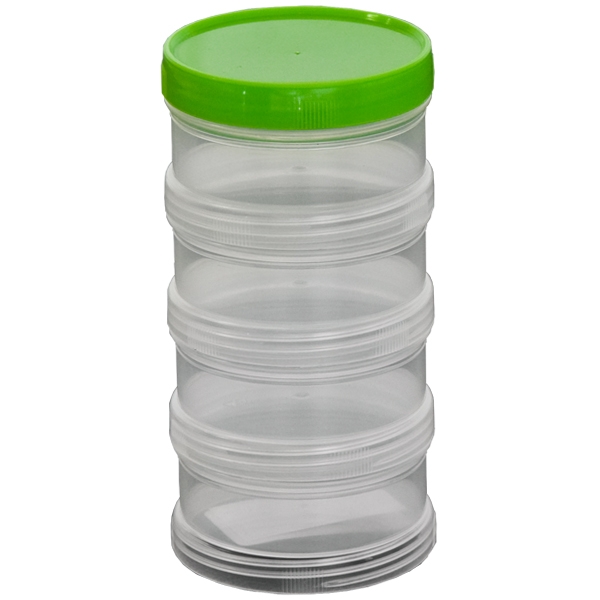 CAJA PLASTICO REDONDO 4uds