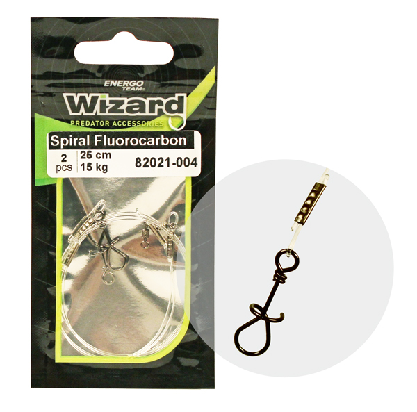 BAJO FLUOROCARBONO CON CLIP ESPIRAL WIZARD - Imagen 2