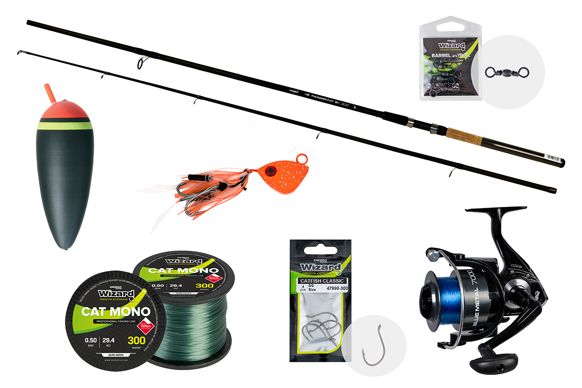 Combo Canne Et Moulinet DAM Full Cat Pour Pêche Au Poisson-chat - Spin 240 40-150 6000