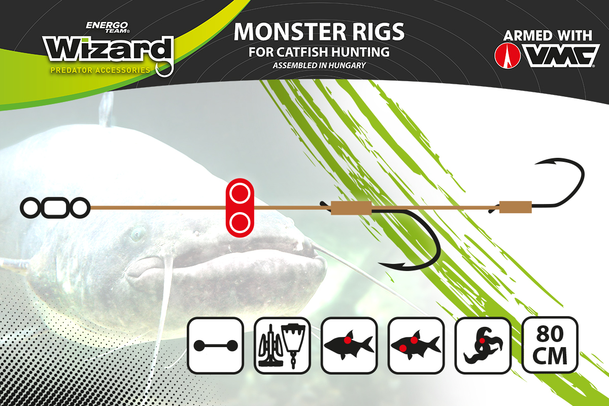 APAREJO SILURO CON SONAJERO WIZARD MONSTER THE CLASSIC - Imagen 4