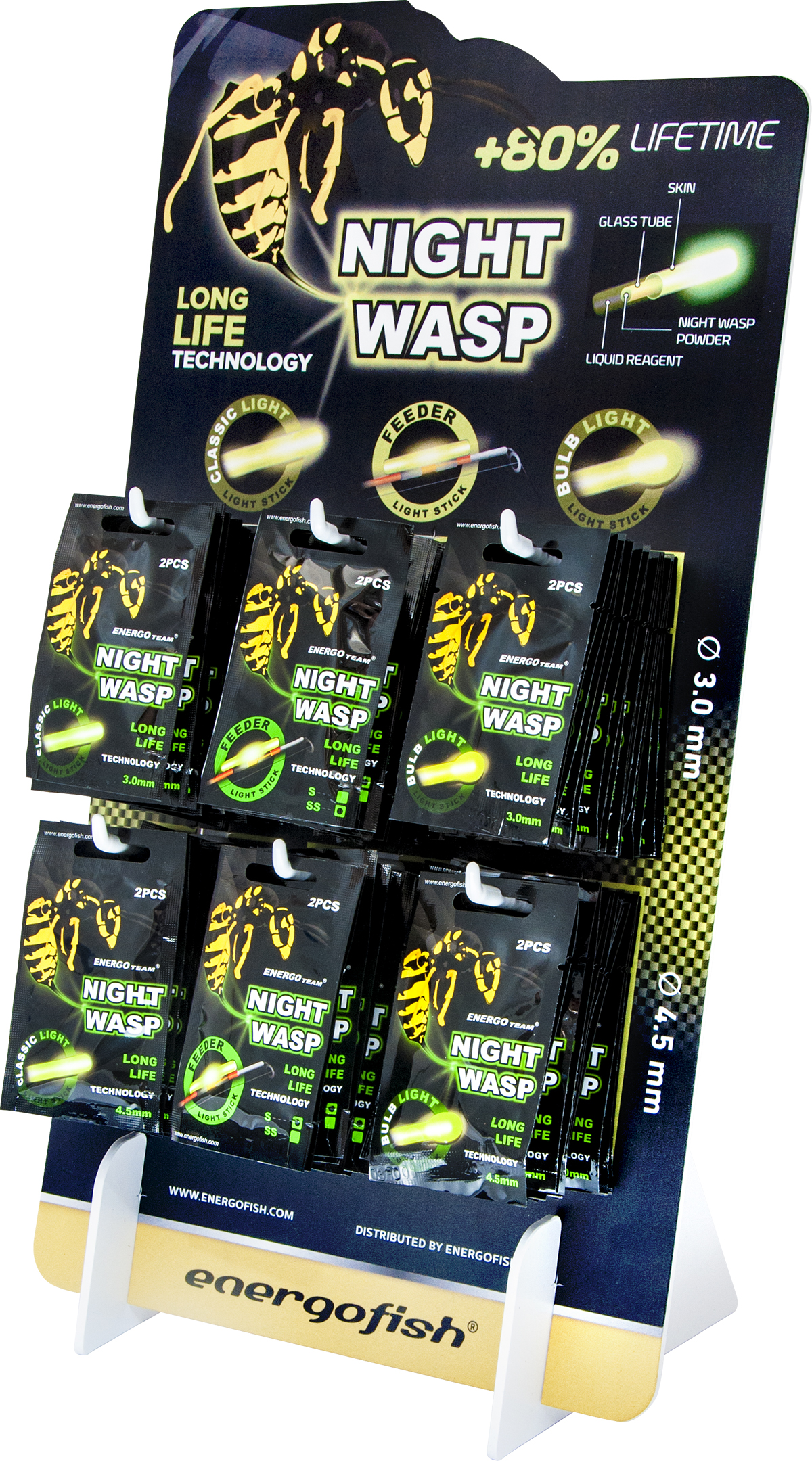 EXPOSITOR PARA LUZ QUIMICA NIGHT WASP