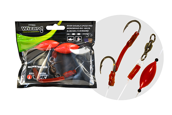 APAREJO DOBLE SILURO WIZARD MONSTER  PRO MONOBRAID RIG